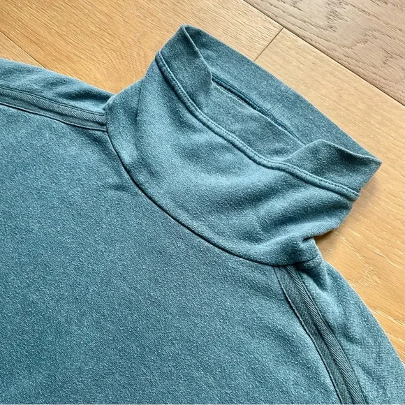 Prana Cozy Up Poncho Sweatshirt Cowl Neck Gorpcore Grey Blue Women's XS VGUC - Picture 2 of 11